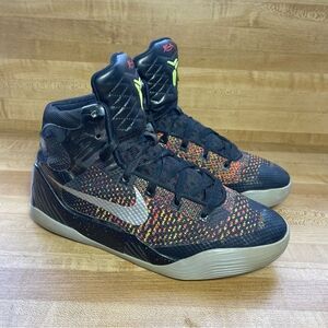 Nike Kobe IX 9 Elite GS Masterpiece Basketball Shoes Womens 7.5 Black HTM